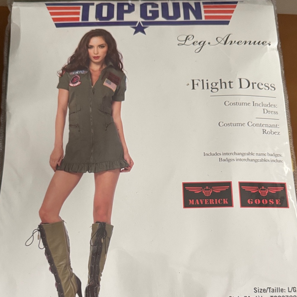 Top Gun Halloween Costume size L worn once